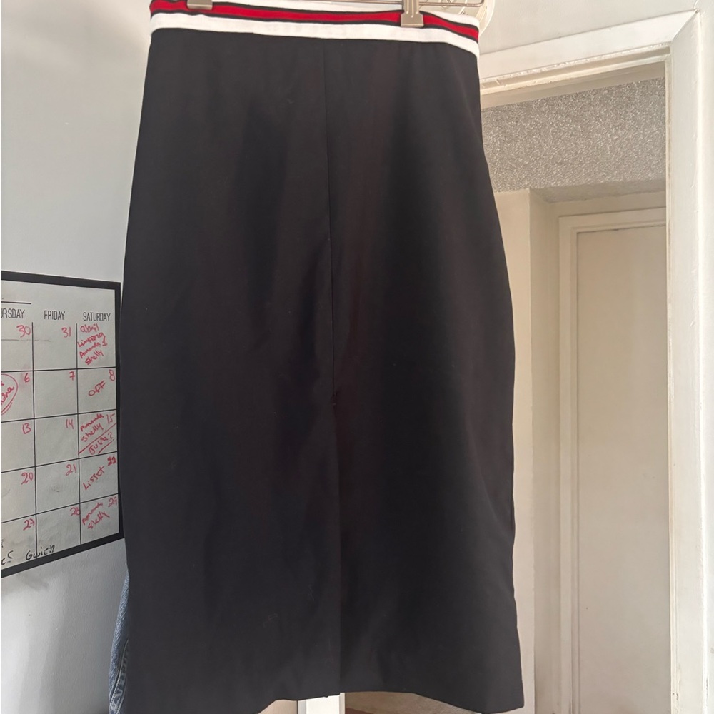 Black midi skirt open both sides